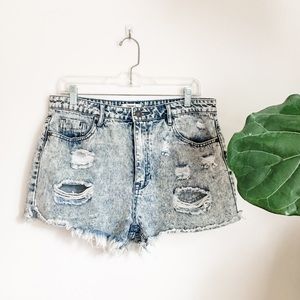 Forever 21 Denim Distressed Shorts